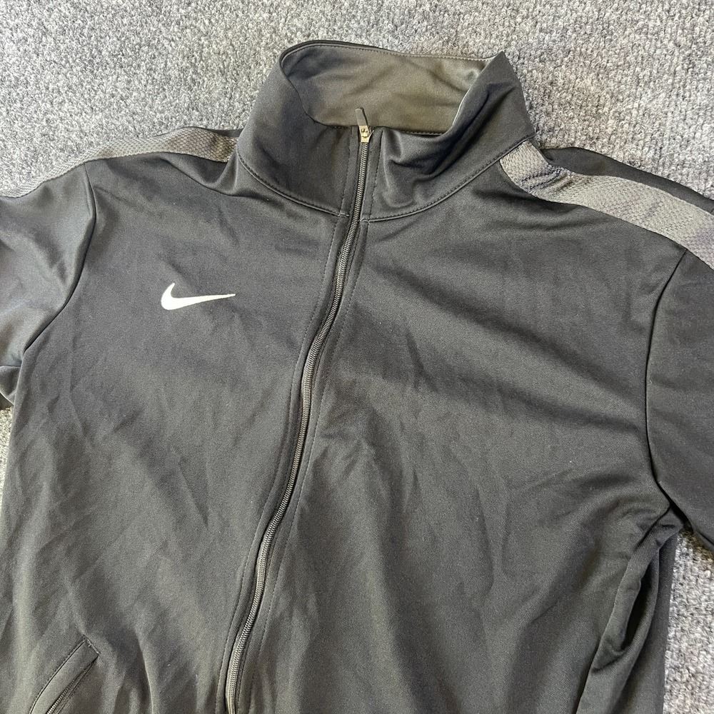 Nike Epic Dri-Fit Track Jacket Womens Medium‎ Black Full Zip Athletic Training